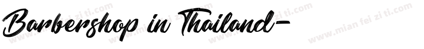 Barbershop in Thailand字体转换